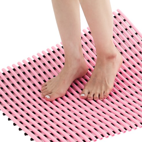컴포리빙 욕실 미끄럼방지매트 일반 90 x 200 cm, 핑크