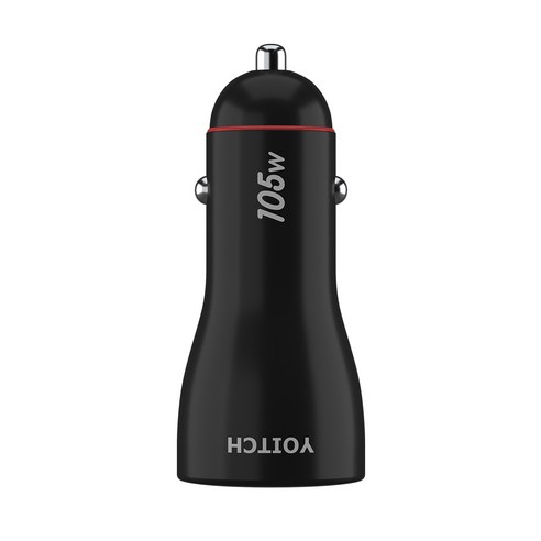 요이치 차량용 앨빈R PPS USB PD 타입 듀얼 초고속 전압표시 충전기, YC-2PCU850, 블랙