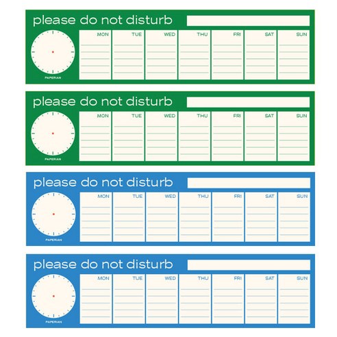 페이퍼리안 두낫 디스터브 위클리 메모 패드 2종 x 2p 세트 B, 그린, 블루, 1세트