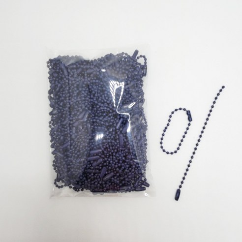 마다꾸미 볼체인 컬러군번줄 줄구슬 10cm, 네이비, 100개