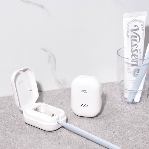 오아 클린이 퓨어 PRO 휴대용 유선 무선 겸용 UV C LED 자외선 칫솔 살균 건조기 OTS-004WH, 화이트