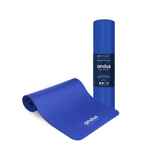 앤드어스 NBR 요가매트 10mm + 보관스트랩, 클래식블루, 1개