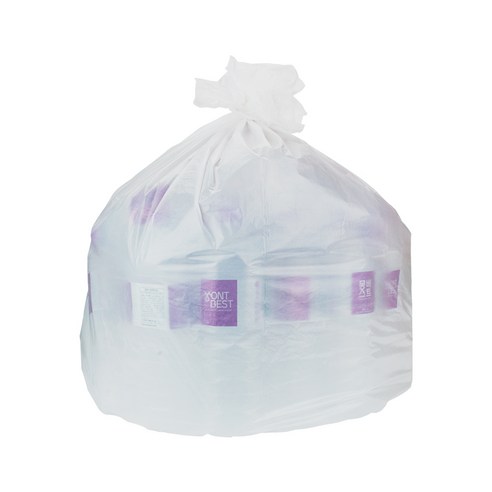 쓰리포 분리수거함 배접 쓰레기봉투 유백, 60매, 100L
