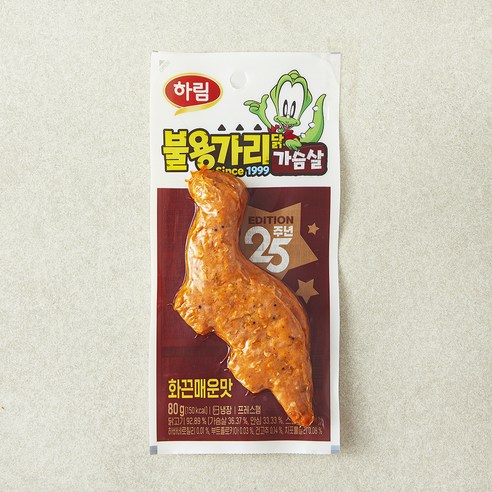 하림 용가리 닭가슴살 화끈매운맛, 80g, 1개, 1개입