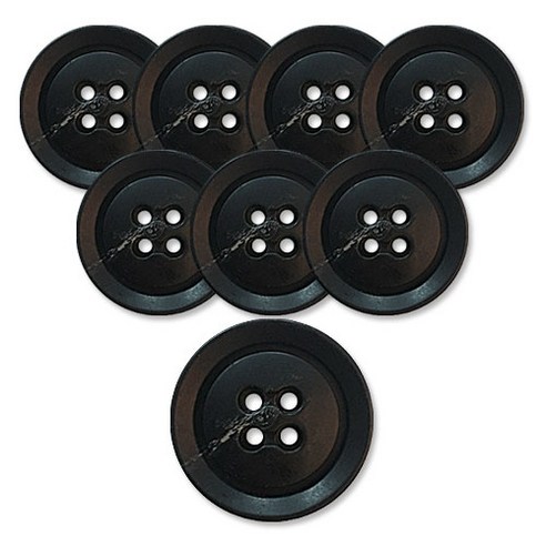 동대문단추왕 고급 무광 코트 가디건 단추 18mm, 르노, 8개, 블랙 르노