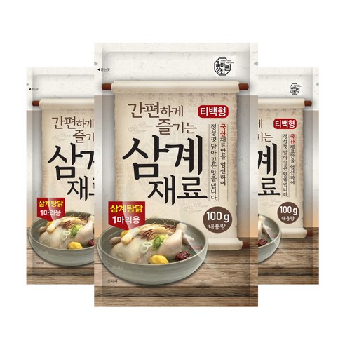 간편하게 즐기는 삼계 재료, 100g, 3개 삼계탕용닭