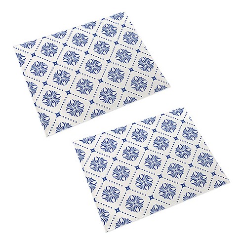 코발트블루 고딕 로코코양식 플라워 패턴 테이블 플레이스매트 2p, 05, 42 x 32 cm