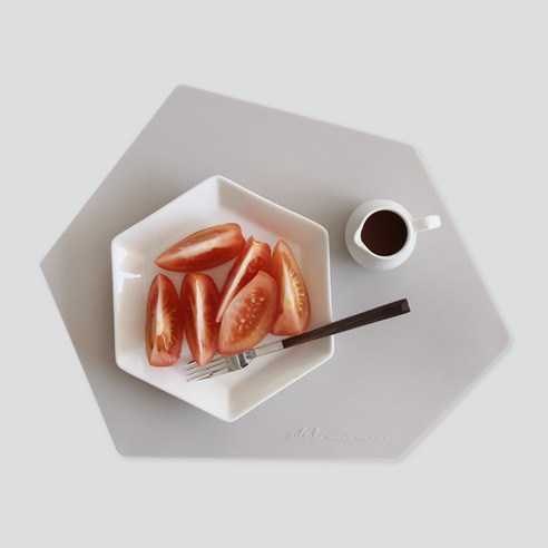 에이드엘 미니 실리콘 테이블매트 폴리곤, 베이지, 350 x 274 mm