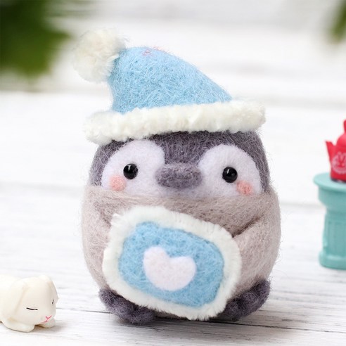 아트조이 DIY 양모펠트 키트, 1세트, 굿나잇펭귄