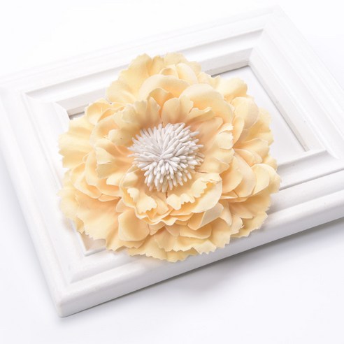 루비코코 커튼묶기 장미 꽃 커텐집게 12.5cm, 플라워 옐로우, 2개