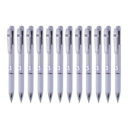 모나미 플립3 멀티펜 0.7mm, 라벤더(블랙 + 블루 + 레드), 12개