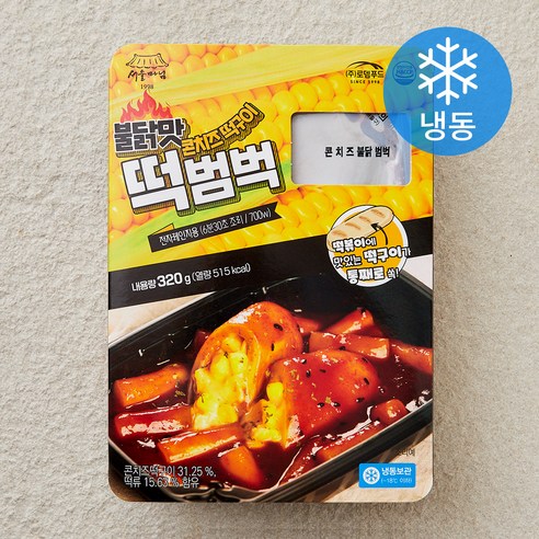 [로켓프레시] 서울마님 불닭맛 콘치즈떡구이 떡범벅 (냉동), 320g, 1개