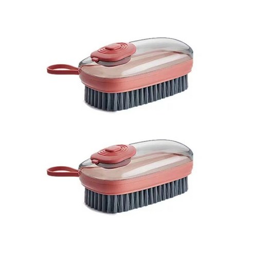 원터치 세제 브러쉬, 레드, 2개