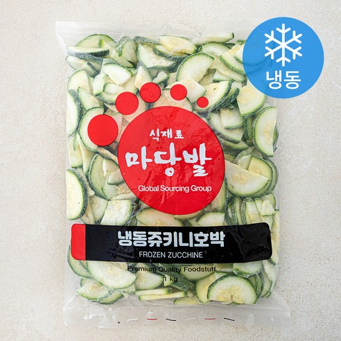 마당발 쥬키니 호박 반달 (냉동), 1개, 1kg