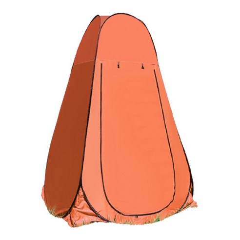 코쿼드 간이 이동식 탈의실 자동 원터치 샤워텐트, 오렌지, 1개