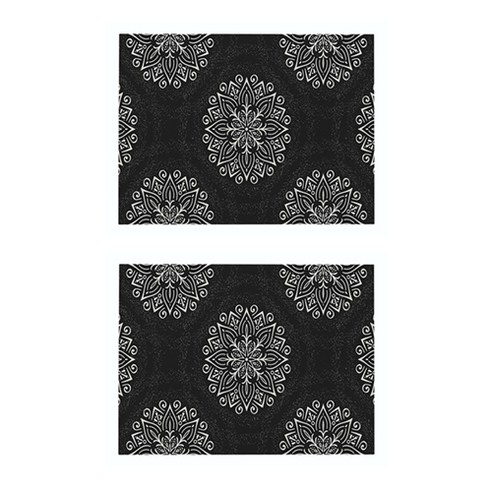 파라다이소 시크한 모던 기하학 패턴 린넨 아트 플레이스 매트 2p, 021, 42 x 32 cm
