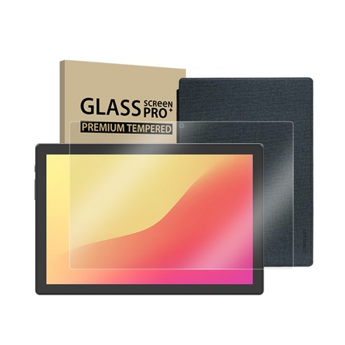 APEX T10LITE 멀티미디어 태블릿PC + 강화유리필름 + 케이스, 그레이(태블릿PC), 블랙(케이스), 32GB