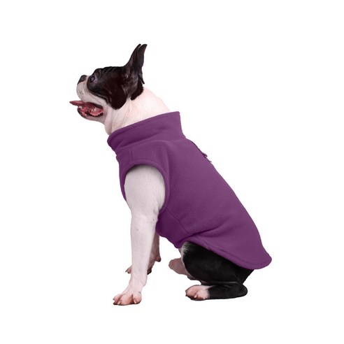 알럽펫 반려동물 컬러 후리스 조끼, 퍼플