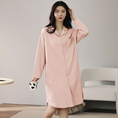 민성컴퍼니 긴팔 잠옷 임산부 원피스