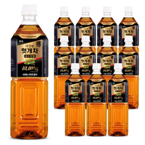 광동 더 진한 헛개차 골드라벨, 1L, 12개