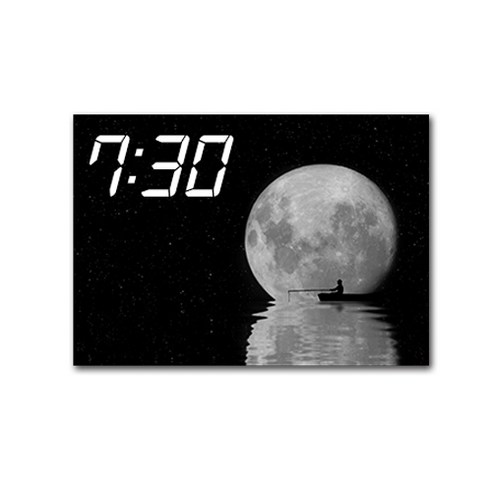 LED 시계 캔버스 프린팅 액자 시리즈 밤하늘 앤 우주 36종, 소나무  08