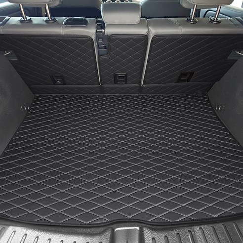 비비키 프리미엄 트렁크 바닥 + 등받이 매트 세트, 블랙, 벤츠 EQE X294 SUV 2023년형~