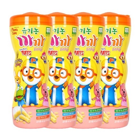 까까 뽀로로 유아 곡물과자, 오리지날, 43g, 4개