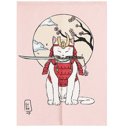 마켓에이 이자카야 일본 고양이 다용도 하프 커튼, TYPE10