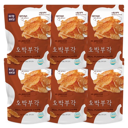 티각태각 호박부각, 60g, 6개