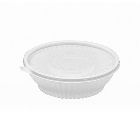원탕 면용기 백색 몸통 미니 950ml 100p + 뚜껑 100p 세트, 1세트