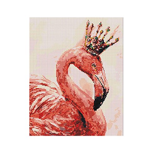 코쿼드 DIY 액자형 보석십자수 세트 40 x 50 cm, 플라밍고2(DP432), 1세트
