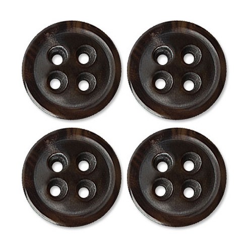 동대문단추왕 무광 코트 가디건 단추 25mm 두툼이, 4개, 브라운