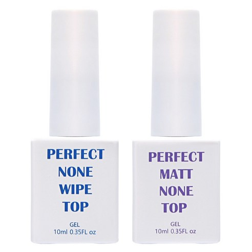 아이빛 젬젤 기초젤 2종 네일세트, 퍼팩트 클리어 넌 탑 젤 10ml + 퍼팩트 넌 와이퍼 탑 젤 10ml, 1세트