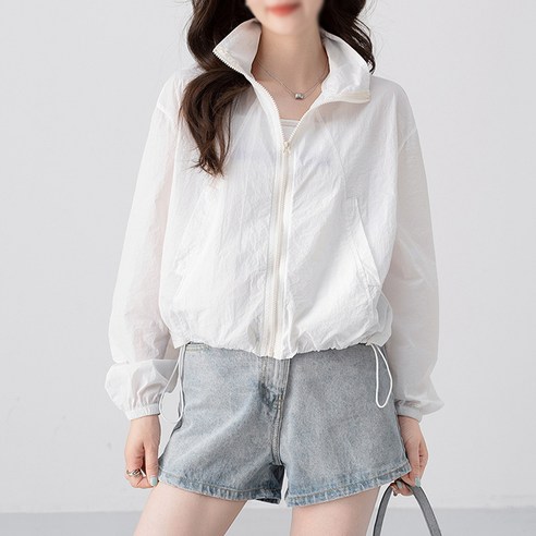 여성용 집업 바람막이 무지 자켓