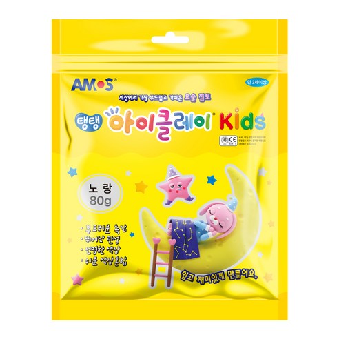 아모스 아이클레이 KIDS 파우치, 노랑, 80g