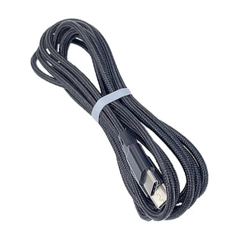 코쿼드 럭스 USB C to C PD 60W 고속충전 케이블 2m, 블랙, 1개