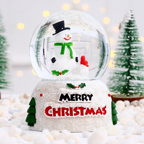 쿼르디 크리스마스 스노우볼 워터볼 눈사람 대형, 혼합색상