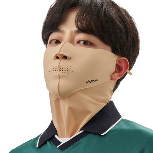 네이팡 넥타입 에어홀 마스크 UV 자외선차단 페이스커버, 다크스킨, 1개
