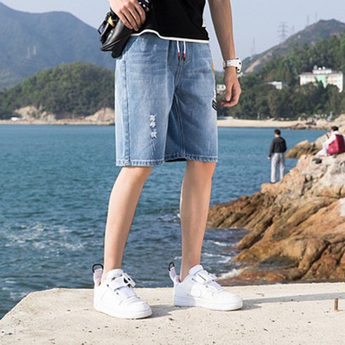 남성용 알럽홈 데님 5부 반바지
