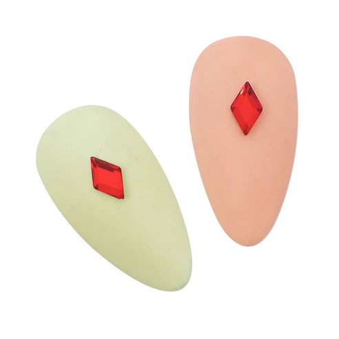 메이브라운 대용량 네일스톤 미니멀다이아 4 x 6 mm 50p, 레드, 1세트