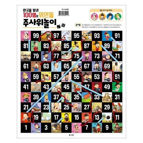 한국을 빛낸 100명의 위인들 주사위 놀이, M&Kids이라는 상품의 현재 가격은 4,000입니다.