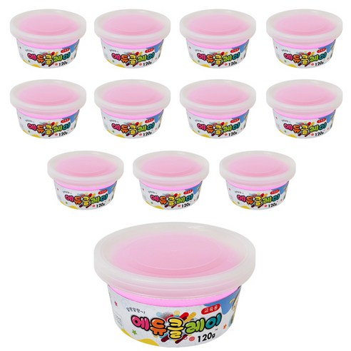 에듀클레이 12p, 연한핑크, 120g, 1세트