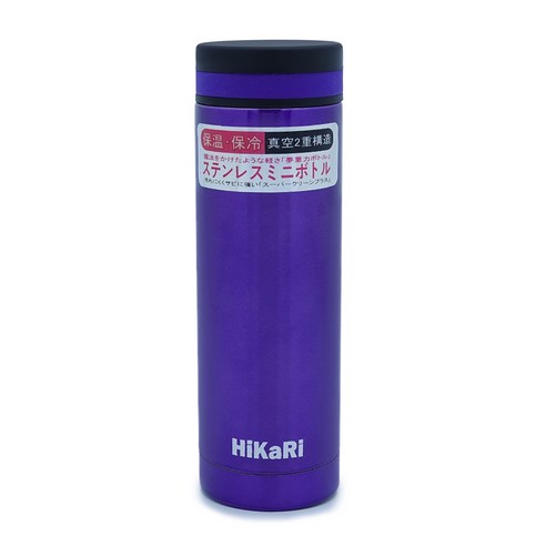 HiKaRi 스텐 메탈 보온 보냉병, PURPLE, 320ml