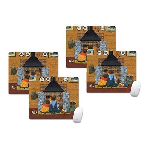 애니멀 패밀리 피크닉 마우스패드 20 x 24 cm, 02, 4개