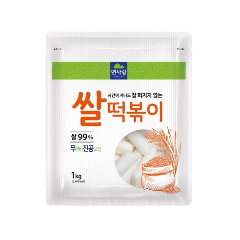 면사랑 쌀 떡볶이떡, 1kg, 6개