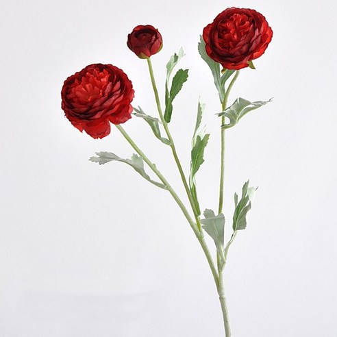 주앤지 인테리어 모란꽃 조화 52cm 3p, 레드