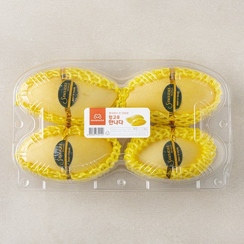 만나다 태국산 망고 4개입, 1.3kg, 1팩