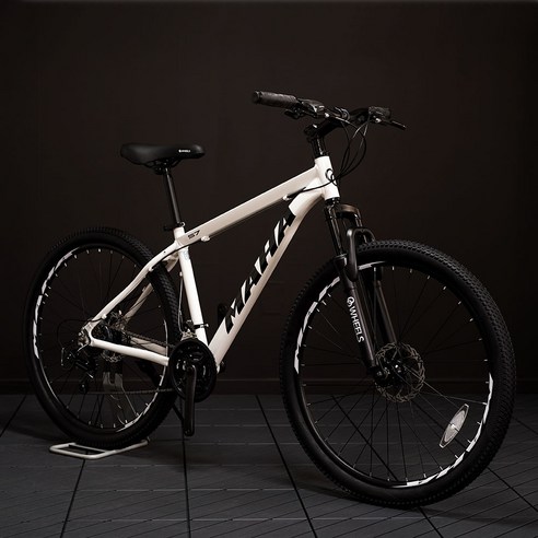 오투휠스 입문용 산악 반조립 MTB 자전거 마하 S7 기계식 15, 화이트 스포티, 171cm, 1개