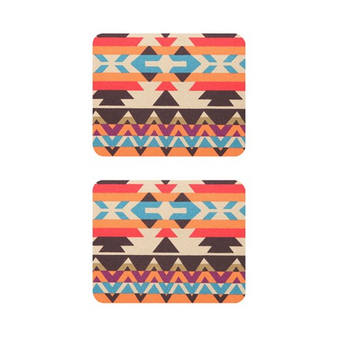 에스닉 보헤미안 보타패턴 캔버스 폴리 마우스 패드 23 x 19 cm, 12, 2개