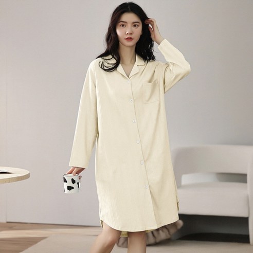 민성컴퍼니 긴팔 잠옷 임산부 원피스